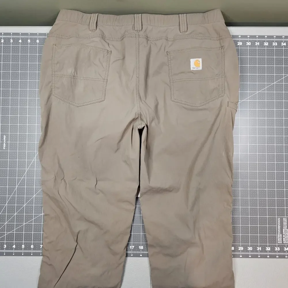 Carhartt Force Pants Mens 38x34 Green Ripstop Nylon Pocket Work Outdoor Stretch - Picture 8 of 16